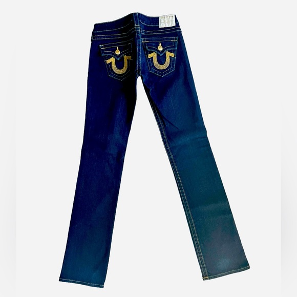 True Religion Boot Cut size 27. Rare Gold Link Jeans. Like New.